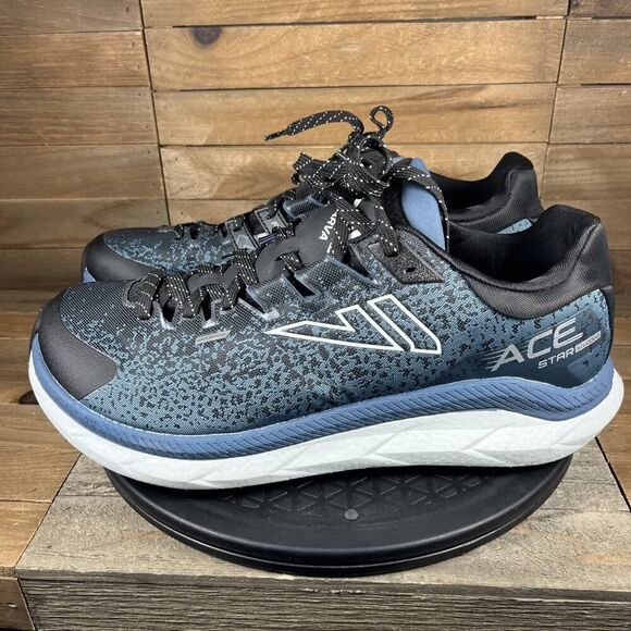 VJ Shoes Sarva Ace Trail Running Sneakers Blue Men's Size US 12.5 Studded - Picture 3 of 10